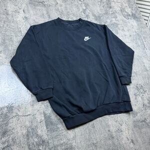 Vintage Black Nike Kids Sweatshirt Embroidered Nike logo Size 7